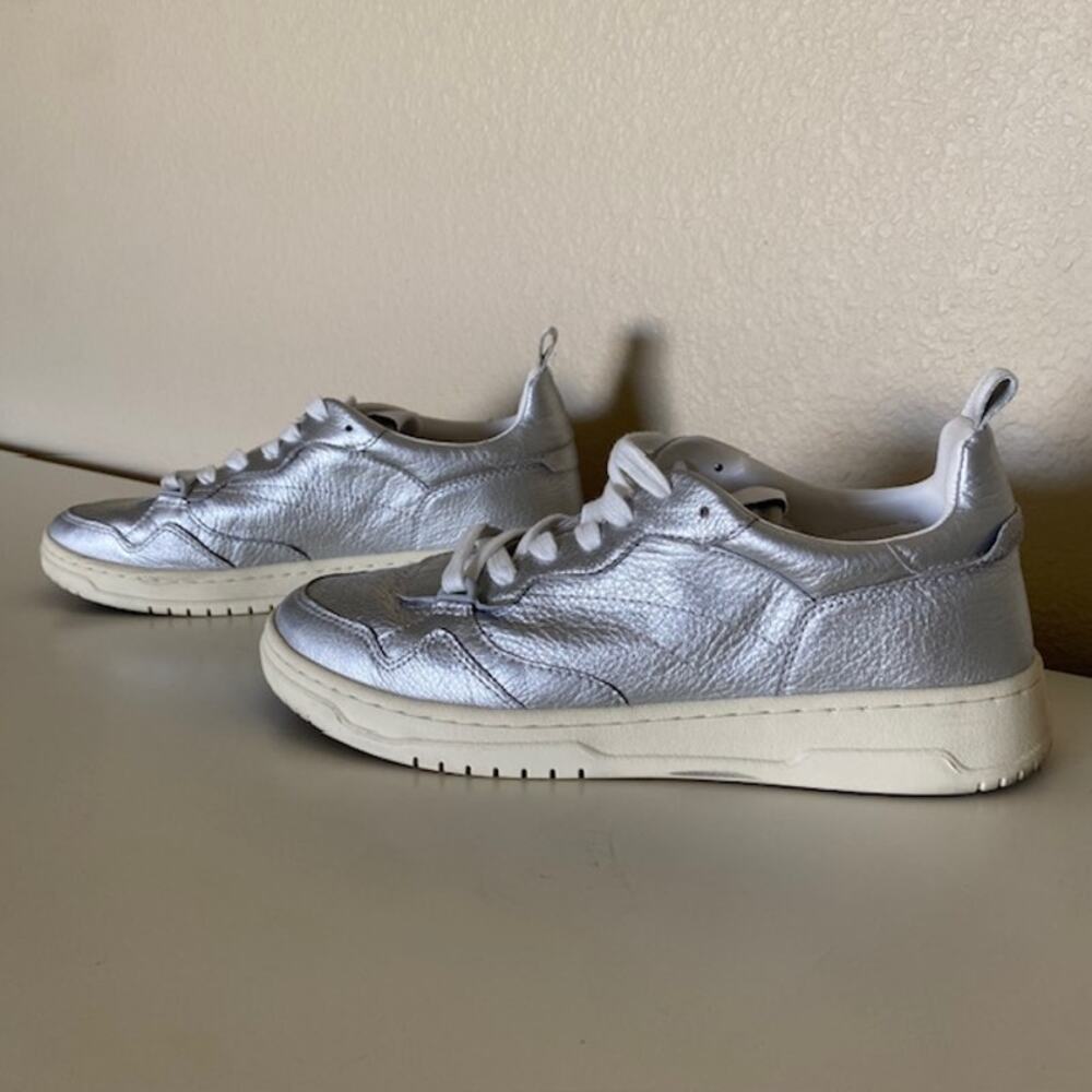 Steve Madden Everlie‎ Silver Lea Flat Fashion Lace-Up Sneakers Women's 9.5M - Picture 14 of 15